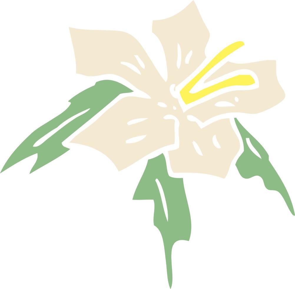 cartone animato scarabocchio lilly vettore