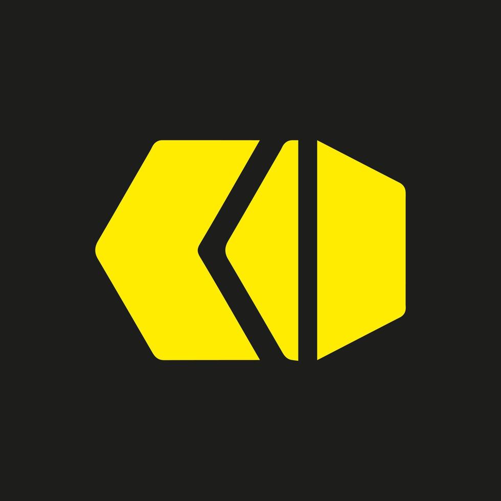 moderno geometrico logo design giallo vettore