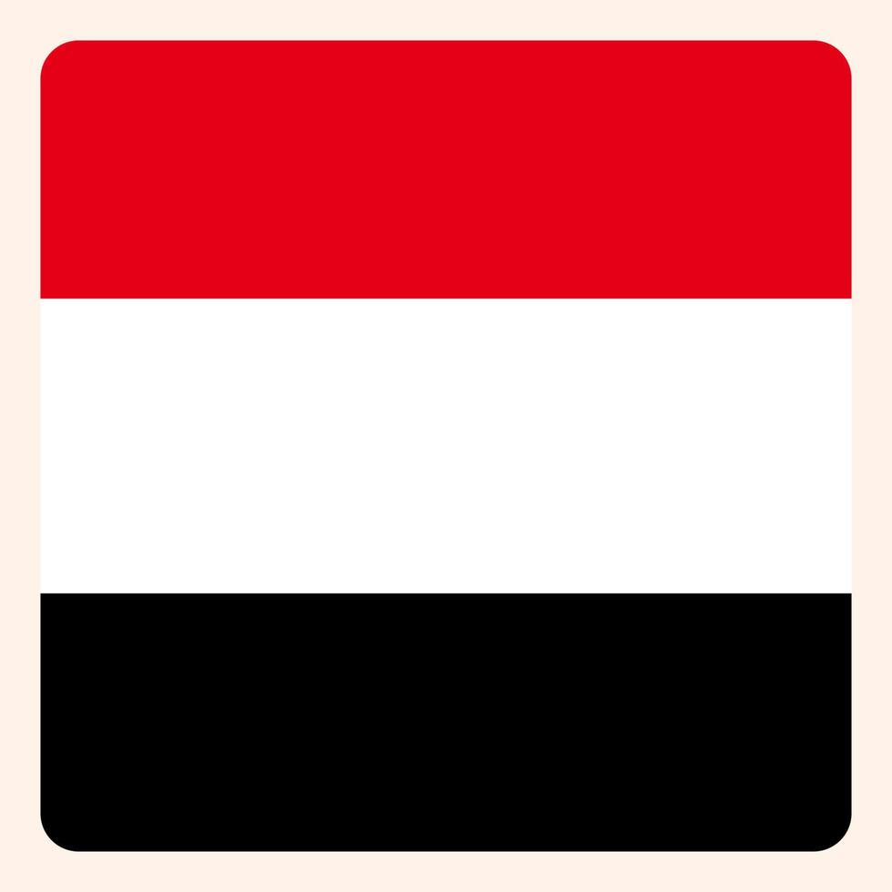 yemen piazza bandiera pulsante, sociale media comunicazione cartello, attività commerciale icona. vettore