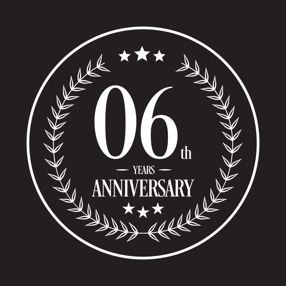 lusso 6 anni anniversario vettore icona, logo. grafico design elemento