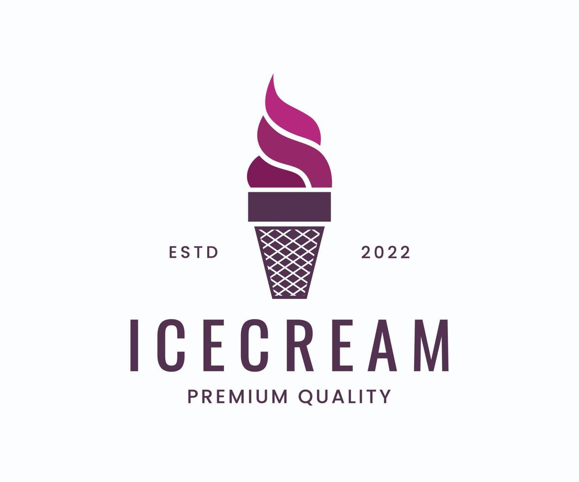 ghiaccio crema logo design vettore modello