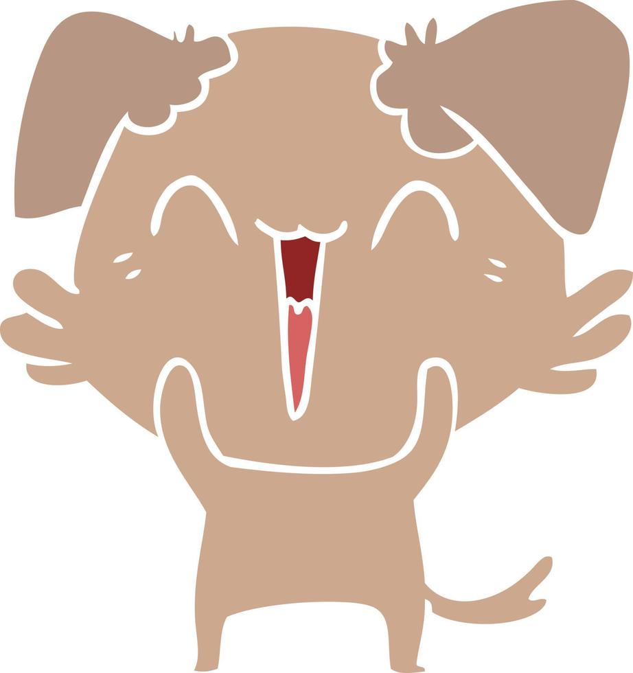 cartone animato di stile di colore piatto cagnolino felice vettore
