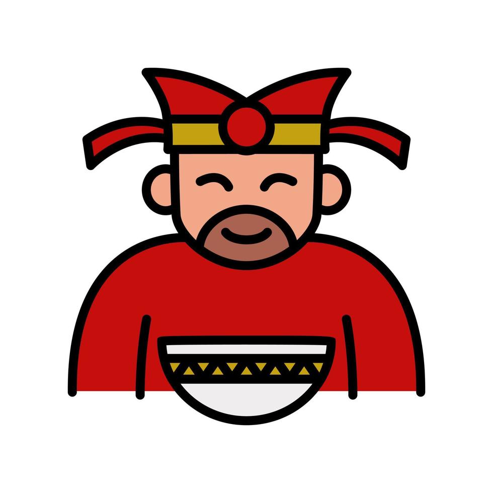 capocuoco tradizionale icona simbolo illustrazione. fornello Cinese cibo logo vettore. ramen ciotola ristorante vettore