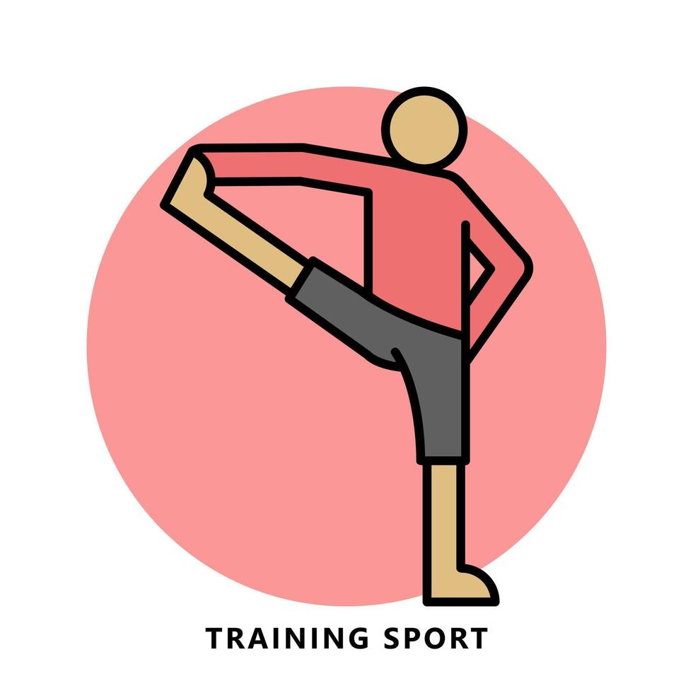 formazione sport icona simbolo. esercizio allenarsi vettore illustrazione