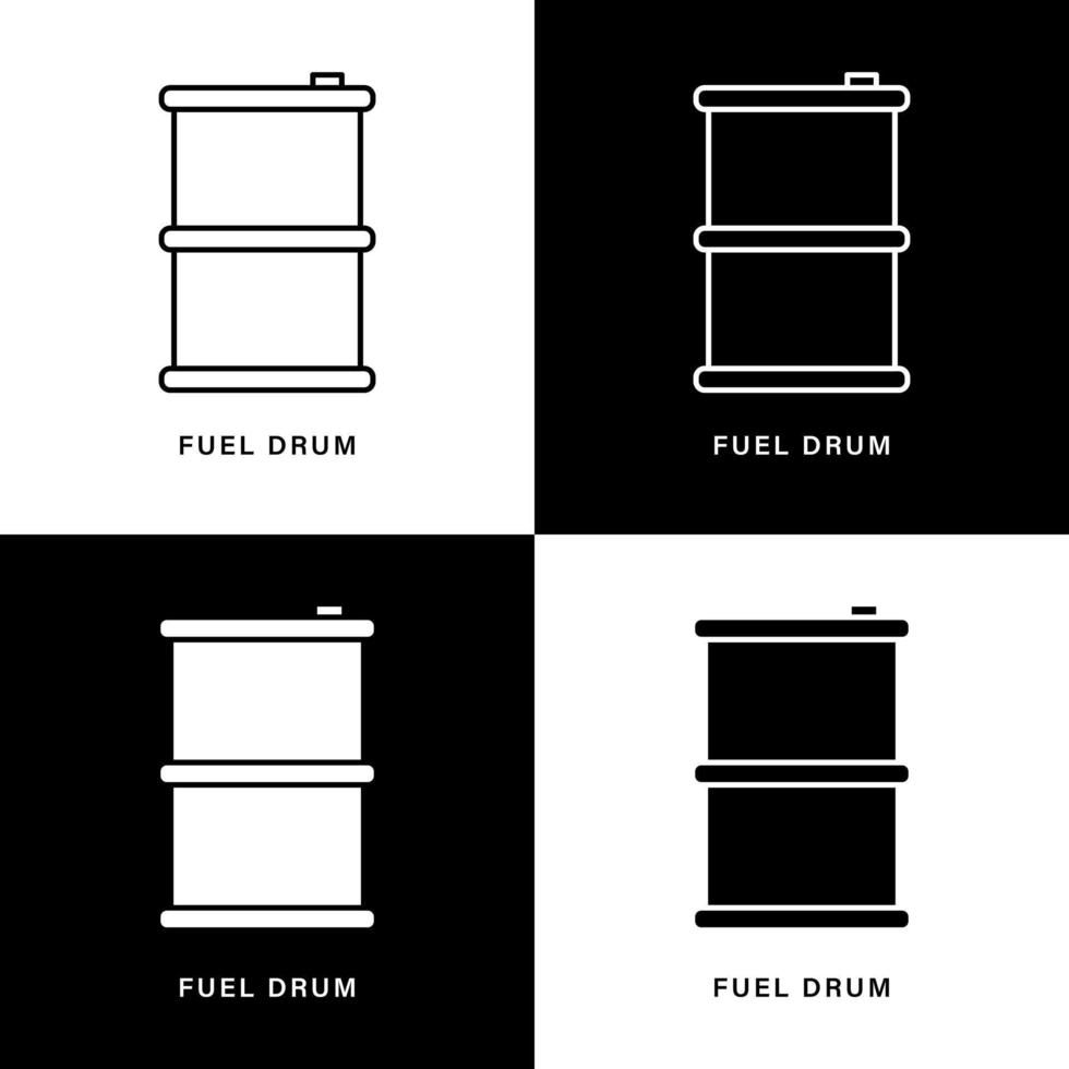 carburante tamburo icona cartone animato. olio contenitore simbolo vettore logo