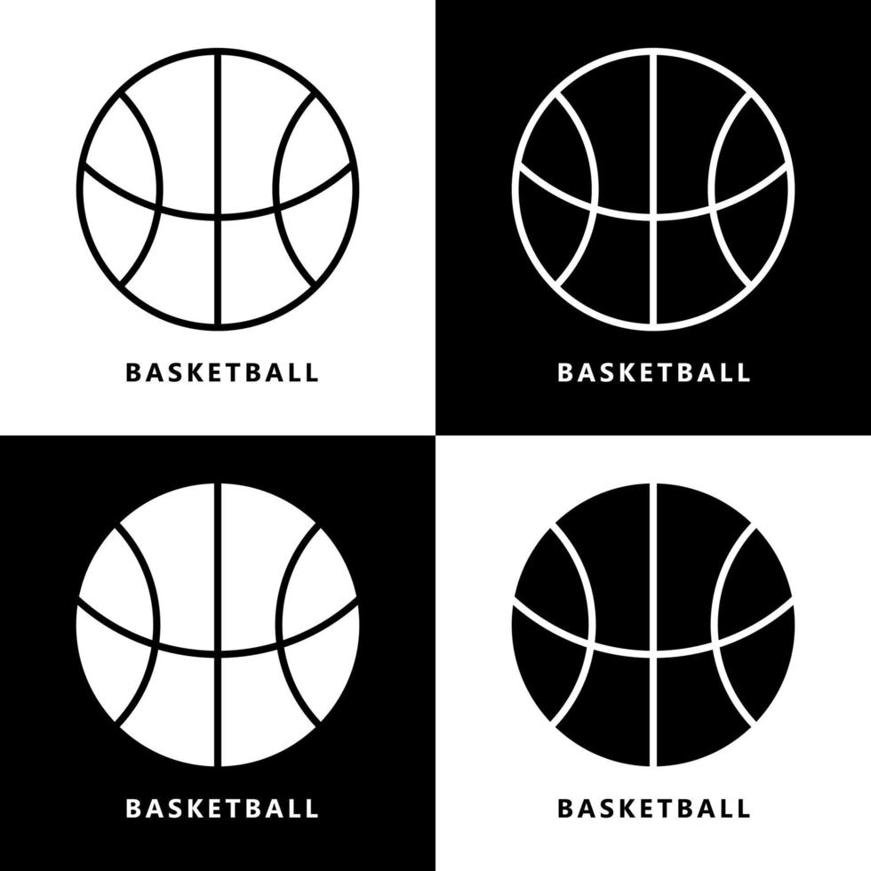 pallacanestro icona cartone animato. palla sport simbolo vettore logo