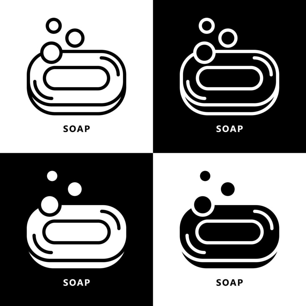 sapone icona cartone animato. sapone e schiuma simbolo vettore logo