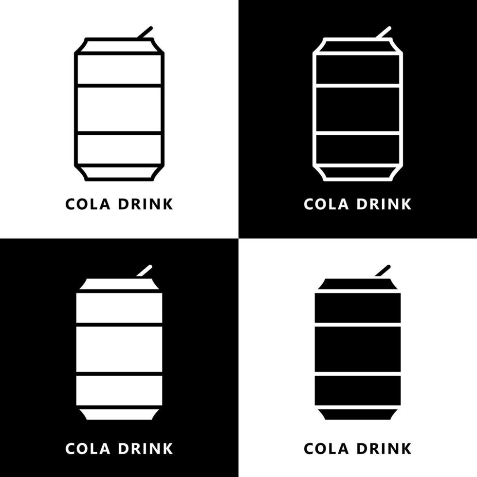 bevanda può icona cartone animato. carbonato Coca Cola bevanda simbolo vettore logo