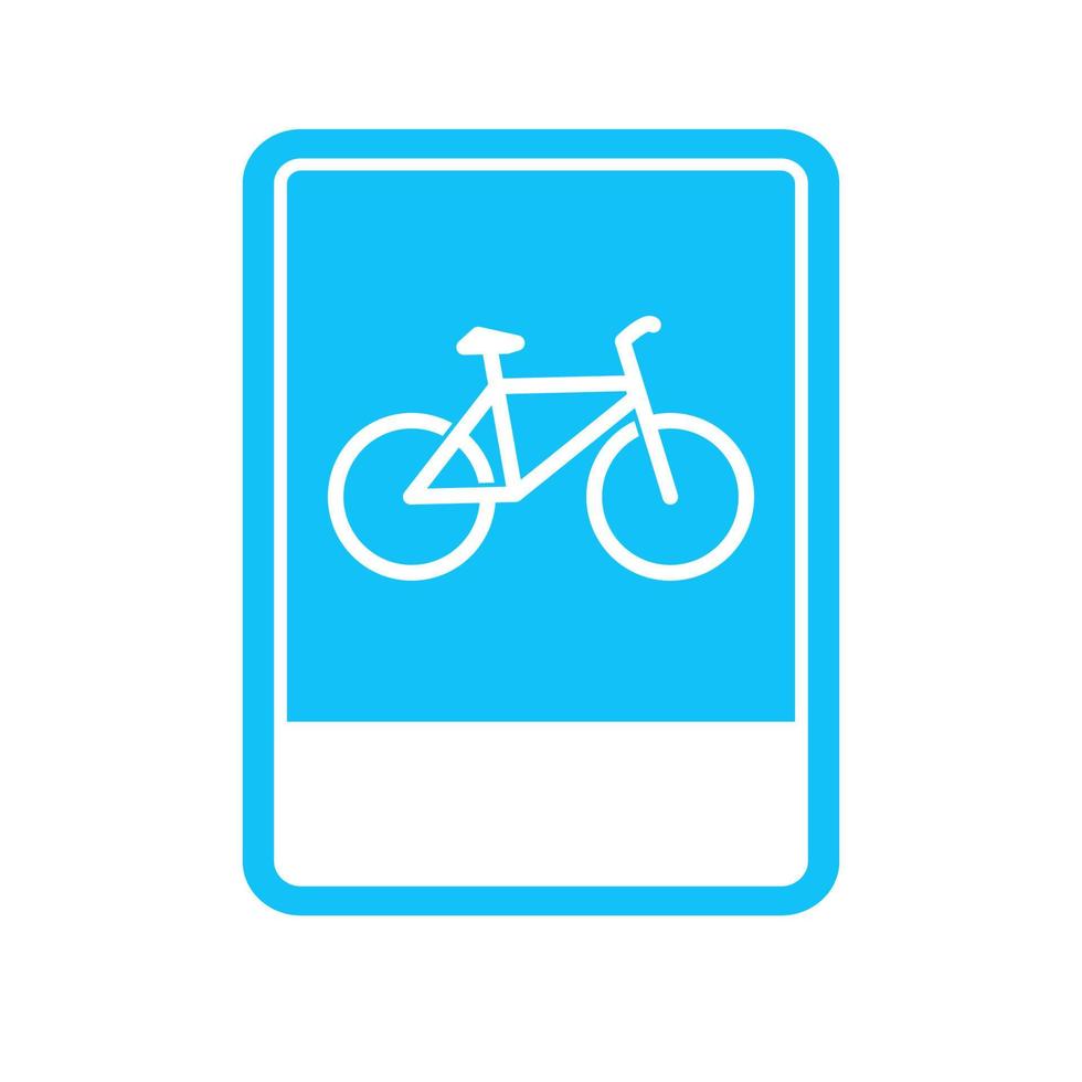vettore illustrazione di blu strada segni, bicicletta parcheggio.