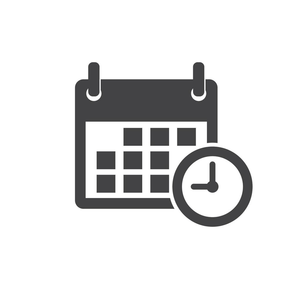 vettore illustrazione di calendario e orologio per orario.