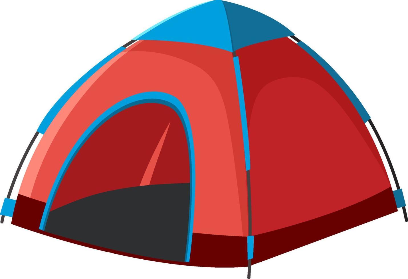 isolato campeggio tenda su bianca sfondo vettore