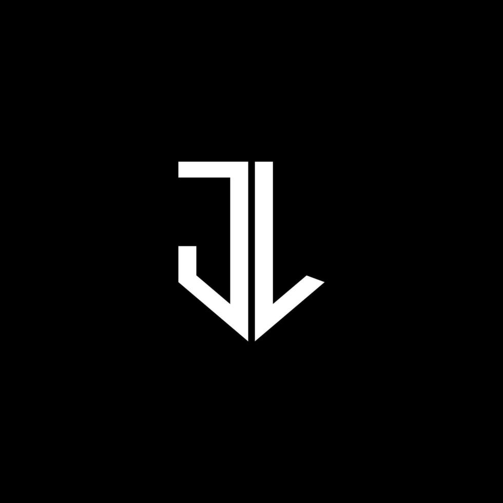 jl lettera logo design con nero sfondo nel illustratore. vettore logo, calligrafia disegni per logo, manifesto, invito, eccetera.