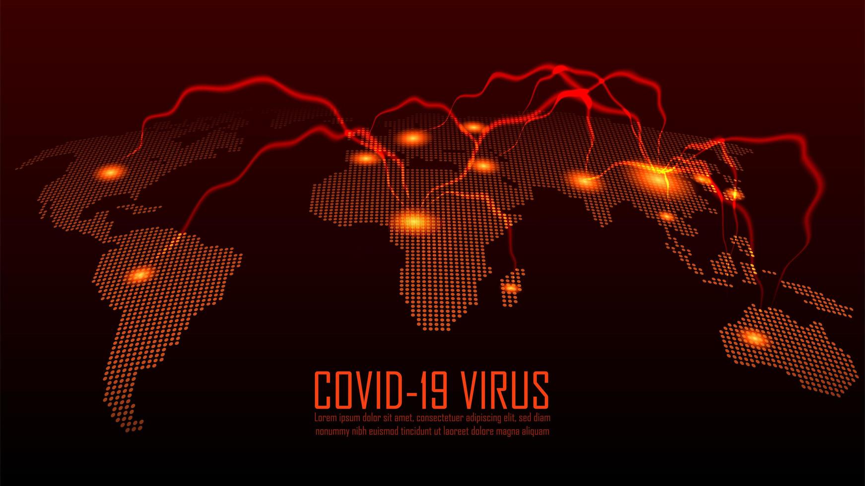 scoppio coronavirus in tutto il mondo design vettore