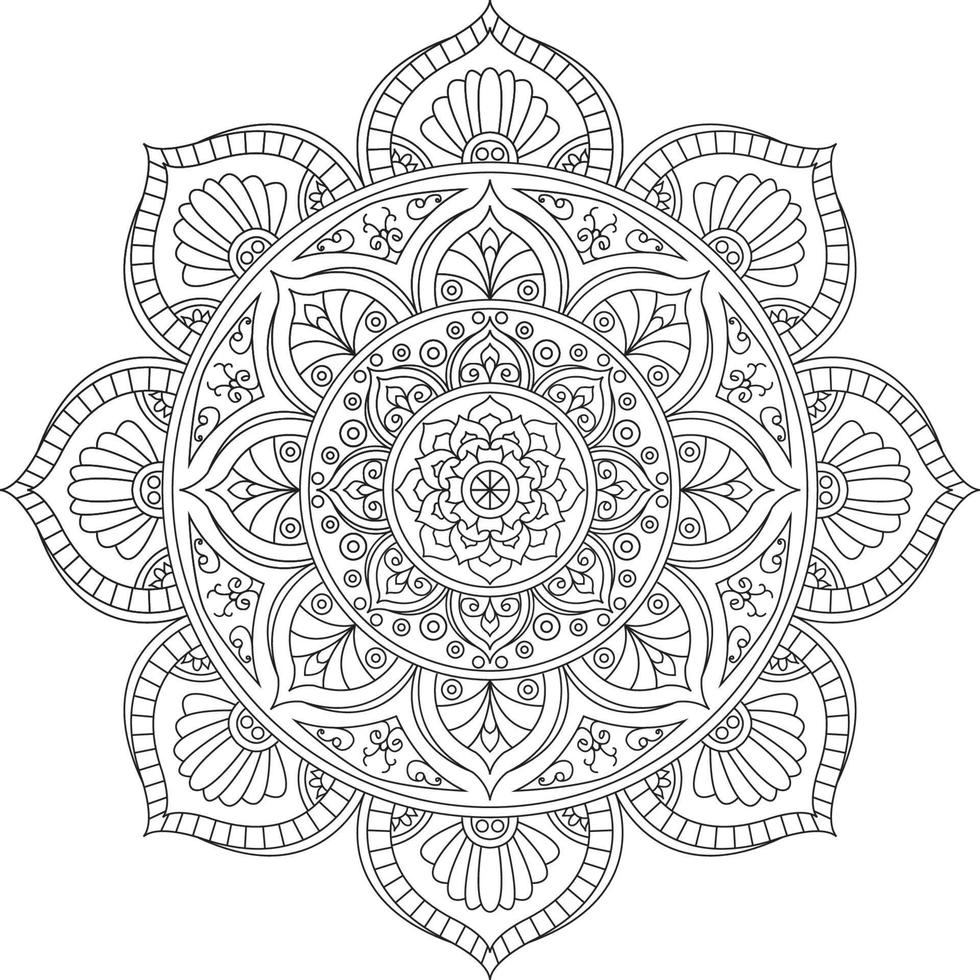 disegno mandala creativo vettore