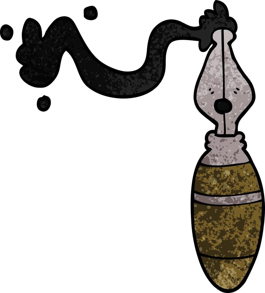 penna stilografica di doodle del fumetto vettore