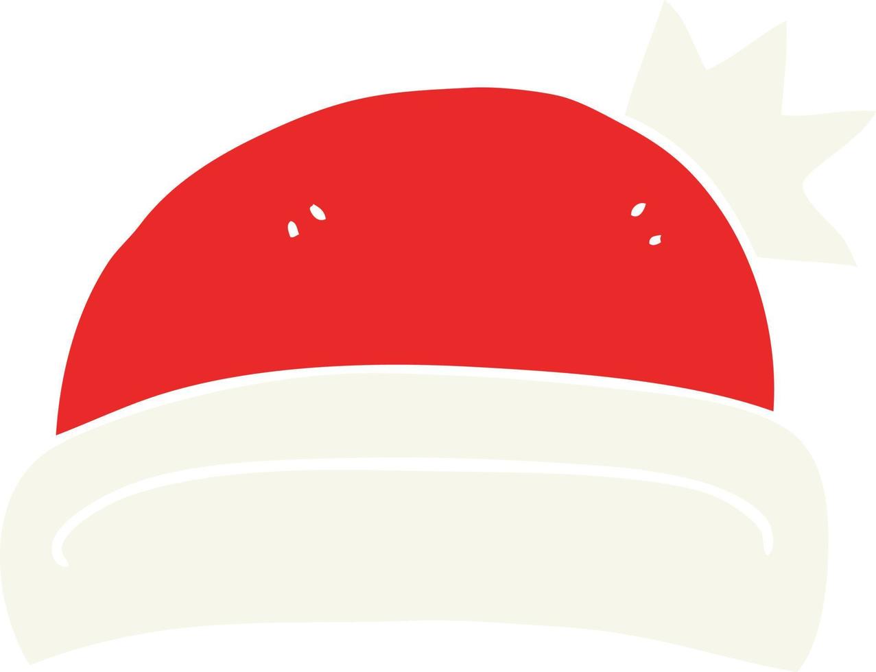 piatto colore illustrazione di un' cartone animato Natale cappello vettore