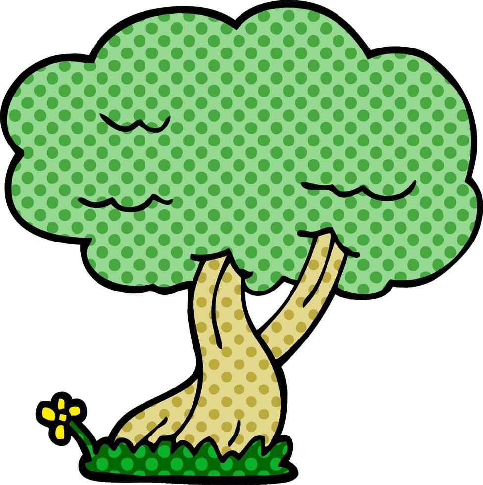 albero di doodle dei cartoni animati vettore