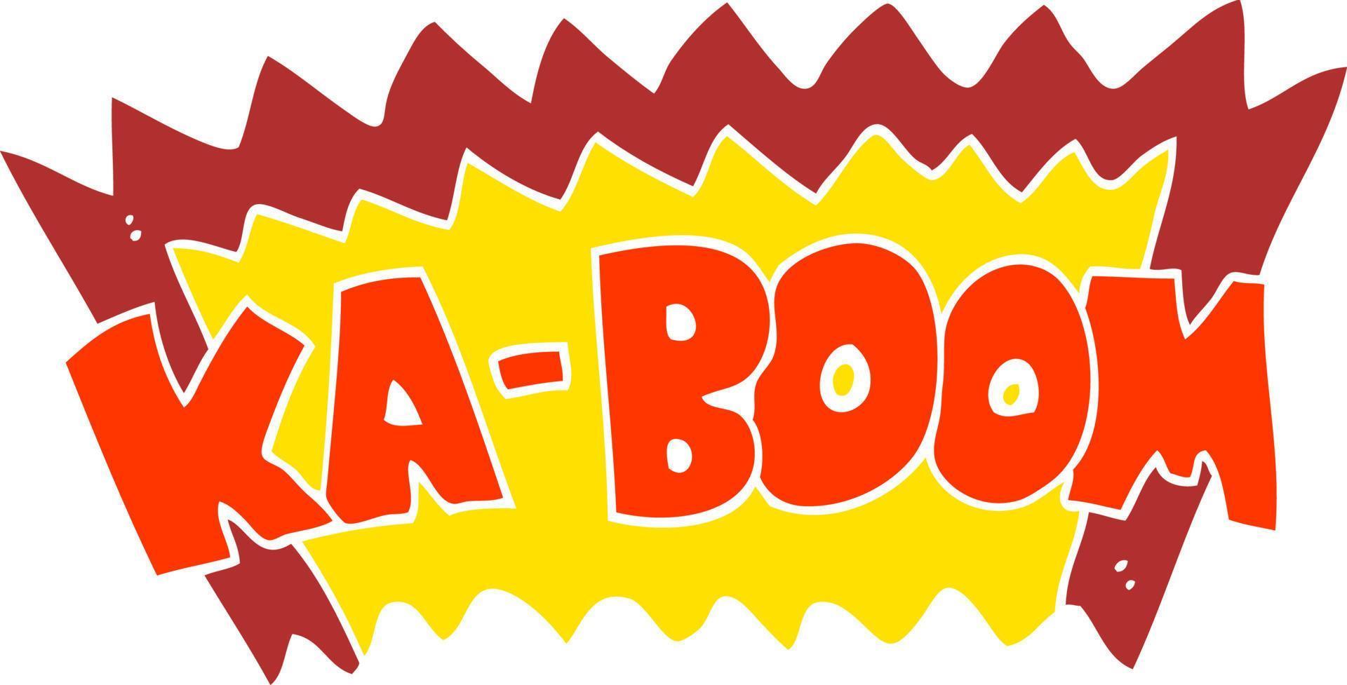 piatto colore illustrazione di un' cartone animato comico libro esplosione vettore