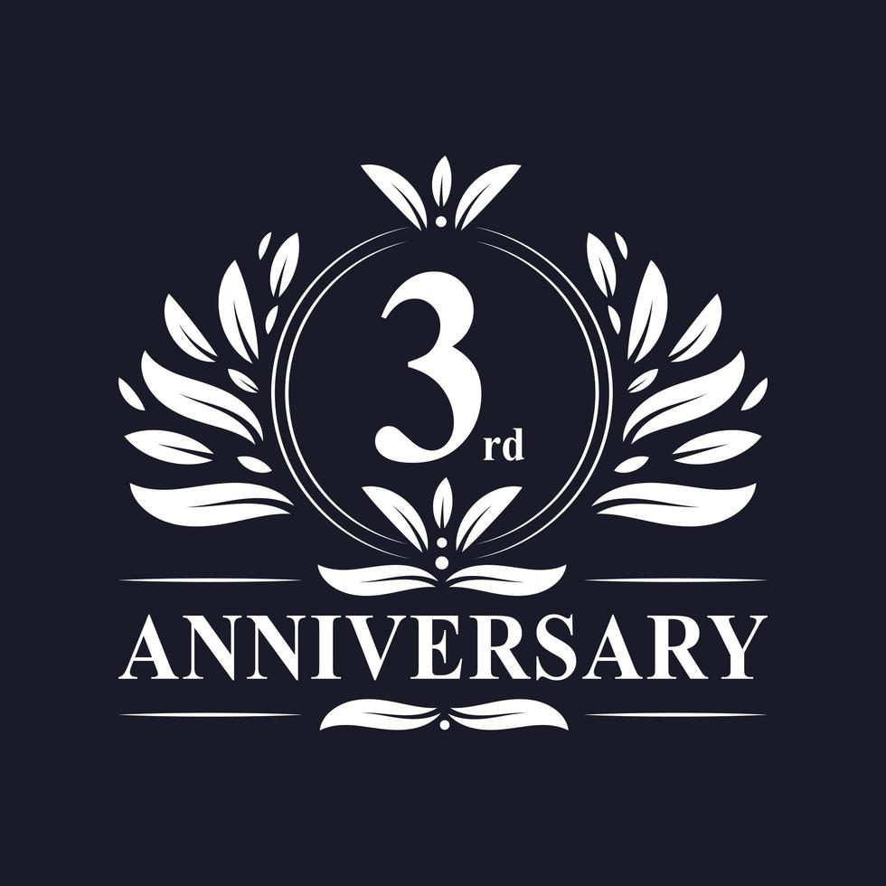 Logo del 3 ° anniversario vettore