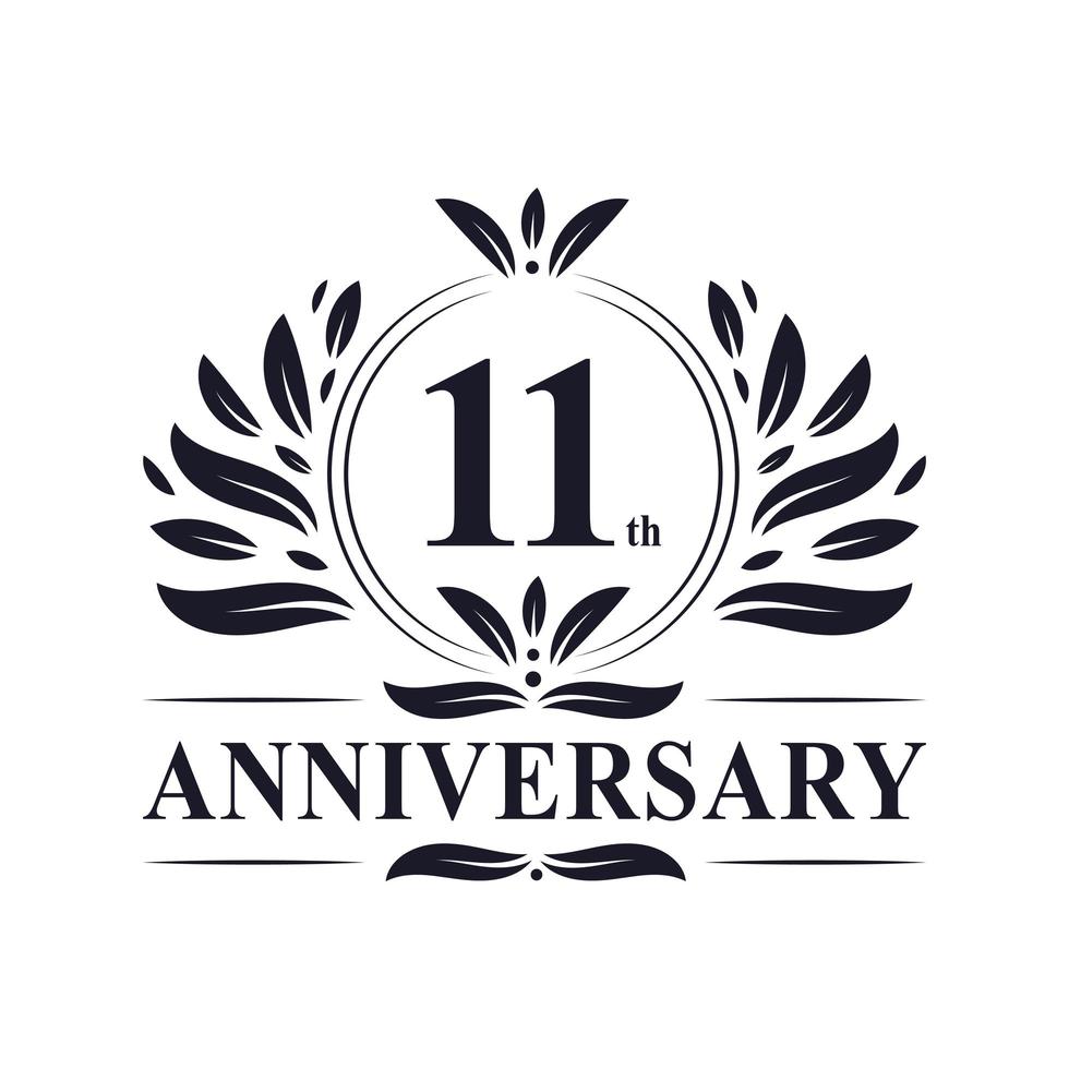 Logo dell'11 ° anniversario vettore