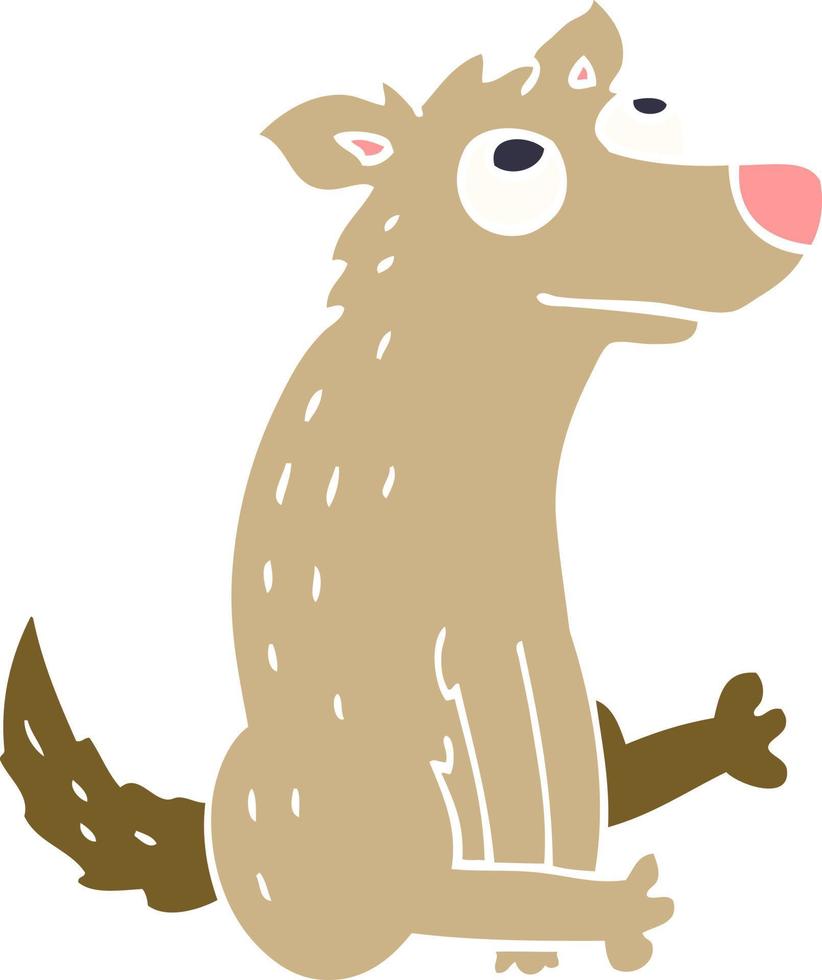 cartone animato doodle dog sitter vettore