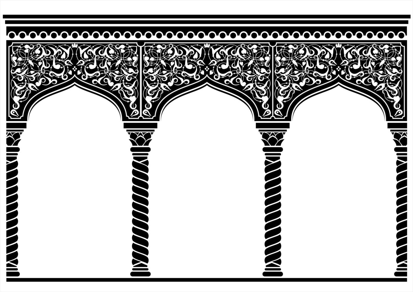 facciata ad arco ad est vettore