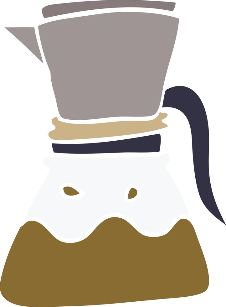 cartone animato scarabocchio filtro caffè creatore vettore