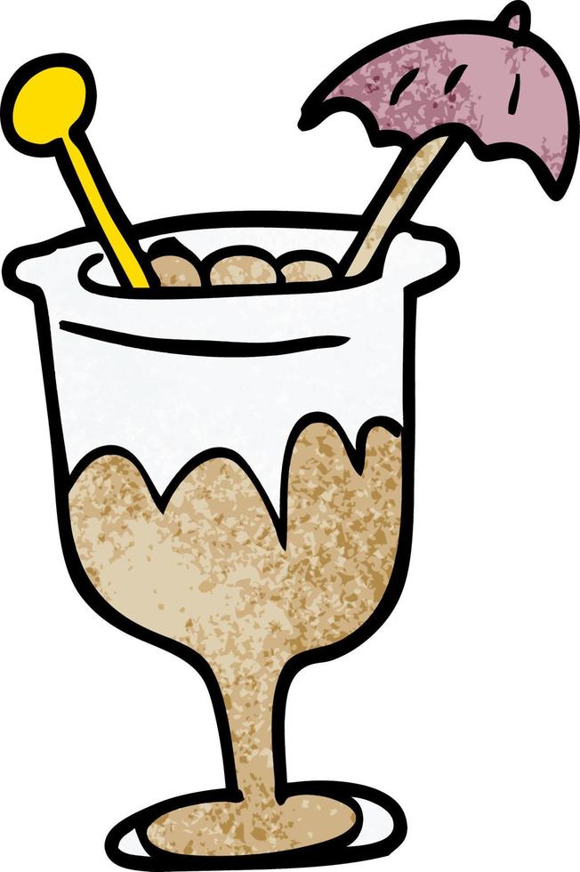 cocktail di doodle dei cartoni animati vettore