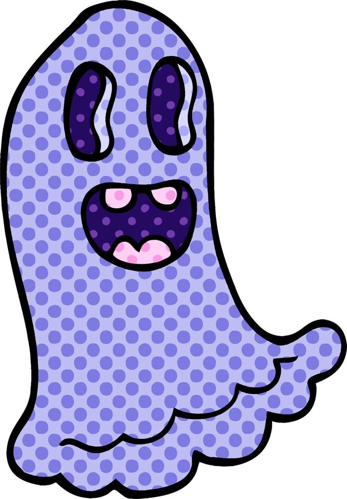 fantasma spettrale di doodle del fumetto vettore