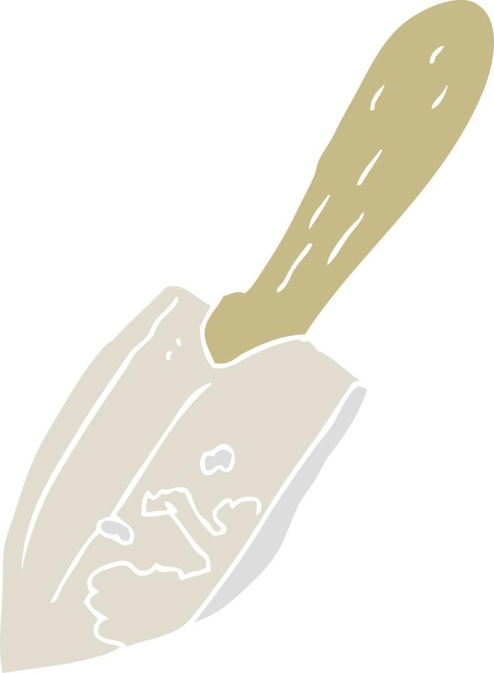 piatto colore illustrazione di un' cartone animato cazzuola vettore