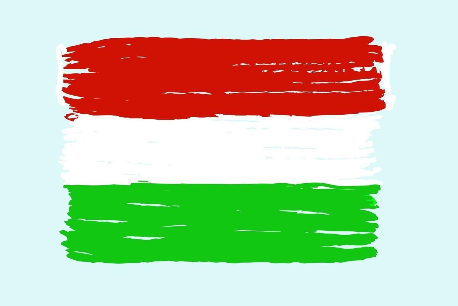 Ungheria nazionale bandiera isolato su un' bianca sfondo. vettore illustrazione