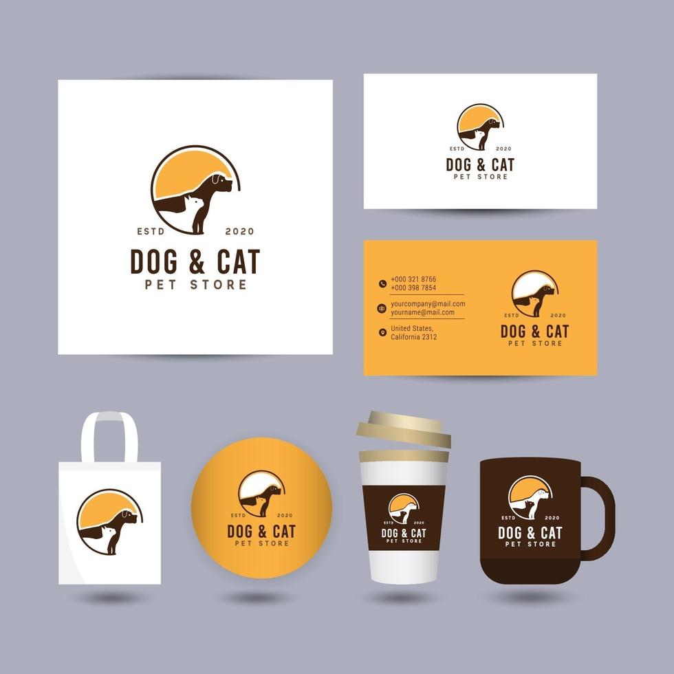 animale domestico negozio logo design concetto vettore