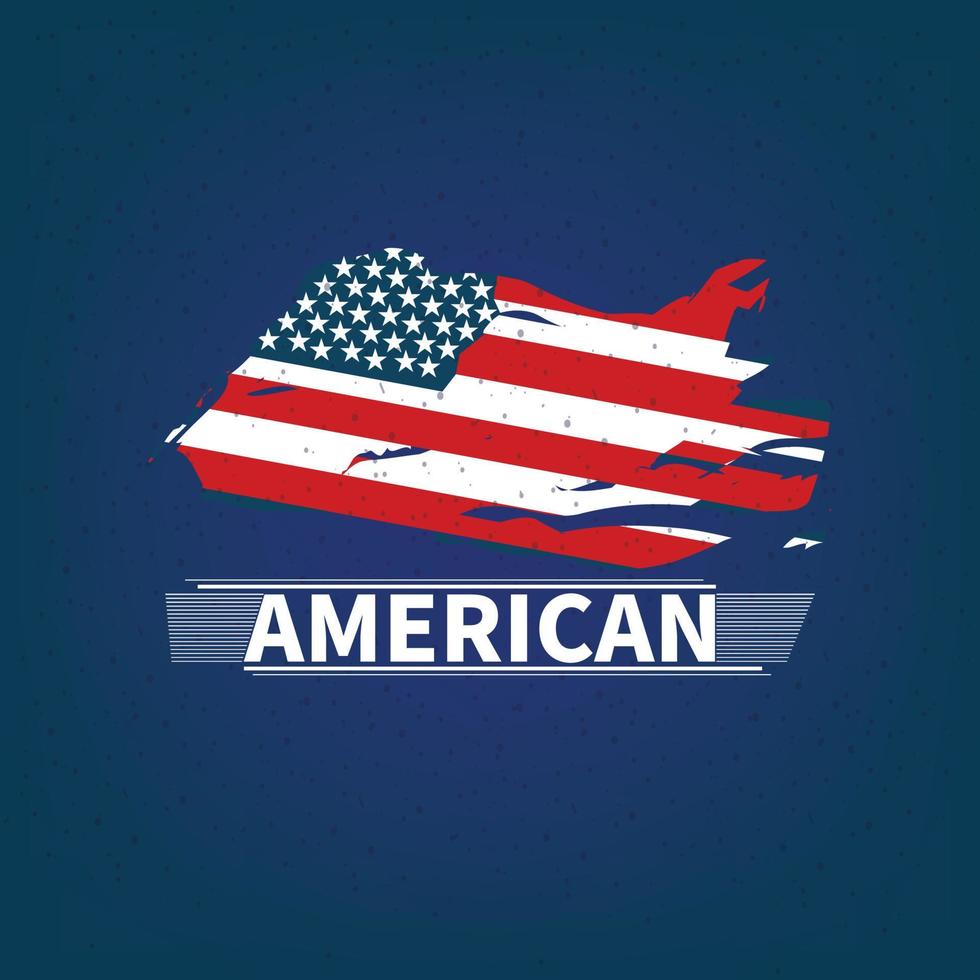 americano bandiera e stelle sfondo illustrazione vettore. vettore
