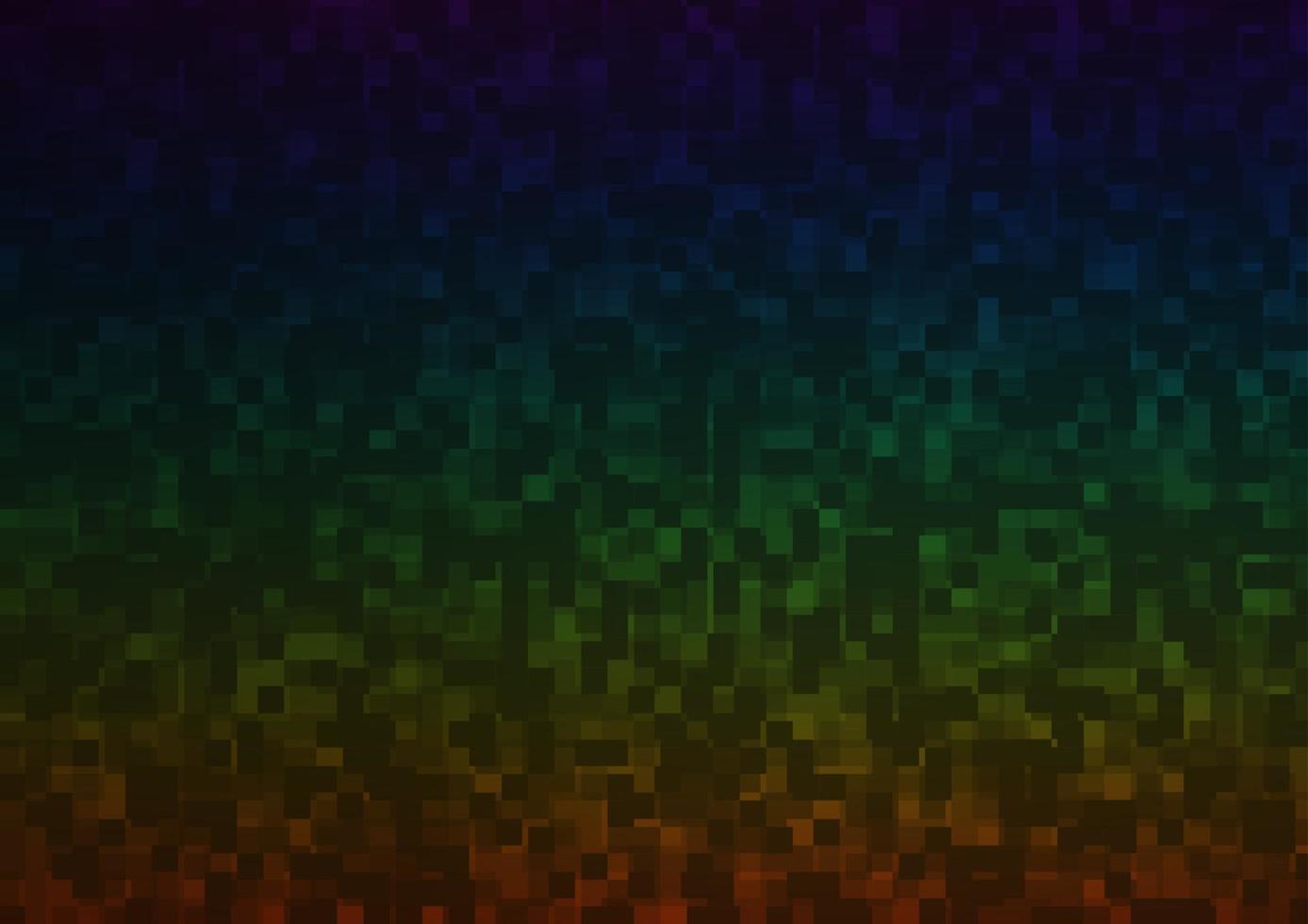 modello vettoriale arcobaleno multicolore scuro con cristalli, rettangoli.