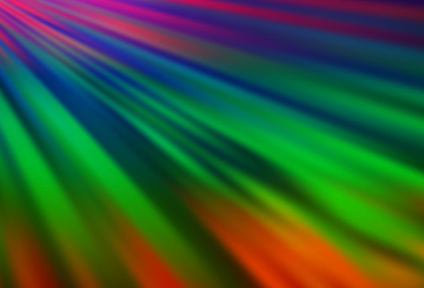 sfondo vettoriale arcobaleno multicolore scuro con lunghe linee.