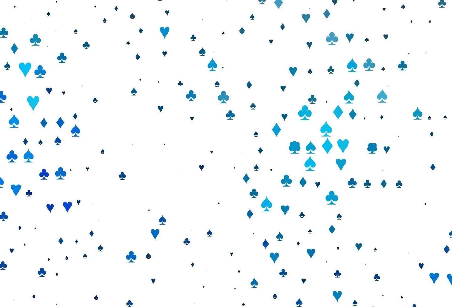 modello vettoriale azzurro con simboli di poker.