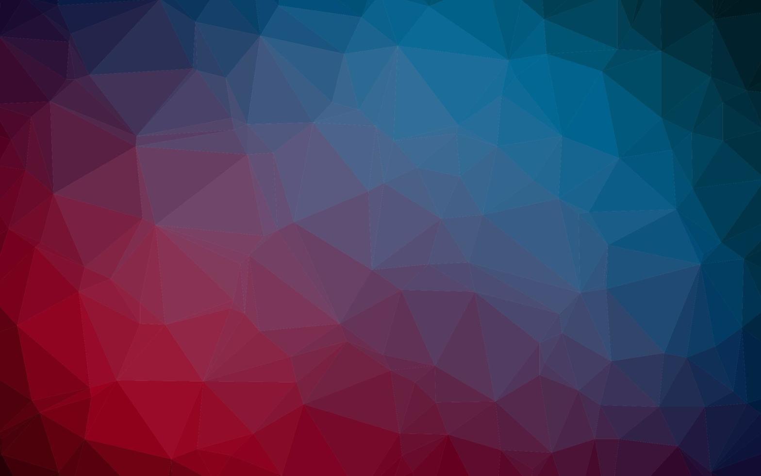 struttura poligonale astratta di vettore blu scuro, rosso.