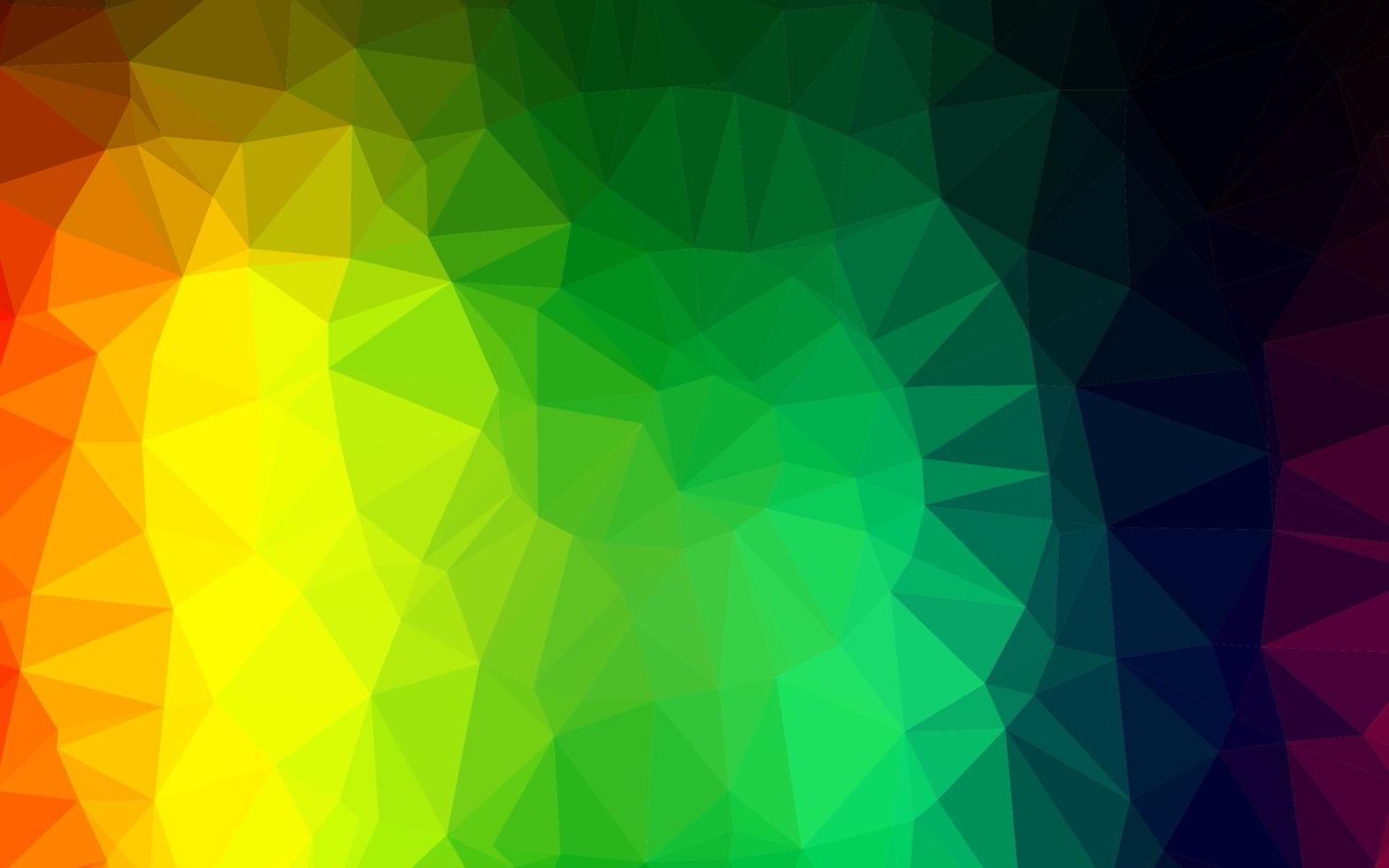 multicolore scuro, struttura del triangolo sfocato vettoriale arcobaleno.