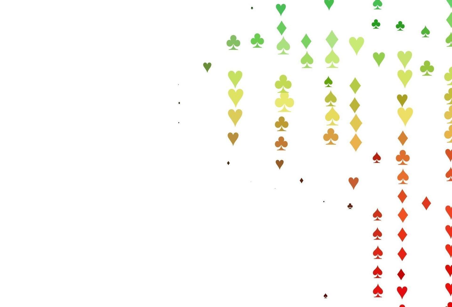 modello vettoriale verde chiaro, rosso con il simbolo delle carte.