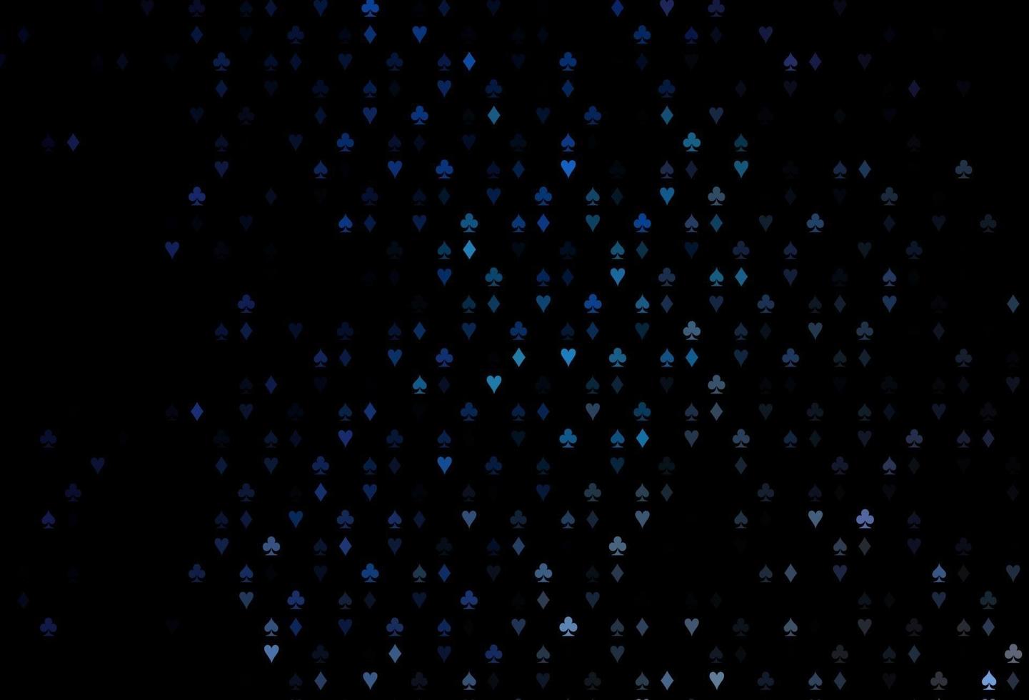 sfondo vettoriale blu scuro con segni di carte.