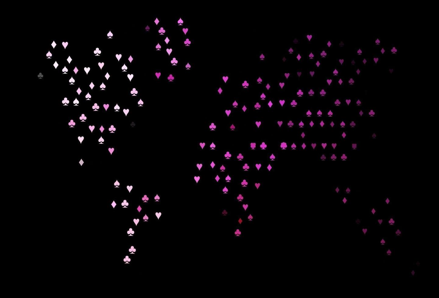 sfondo vettoriale rosa scuro con segni di carte.