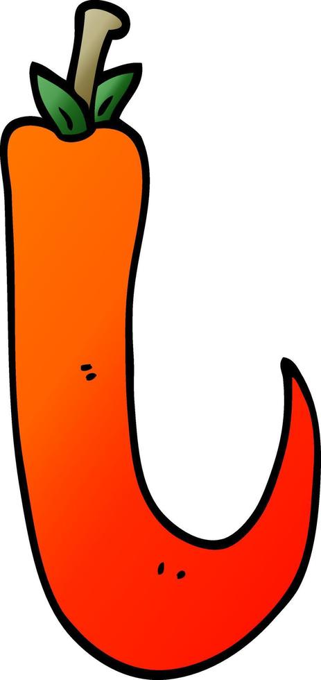 cartone animato scarabocchio rosso caldo peperoncino Pepe vettore