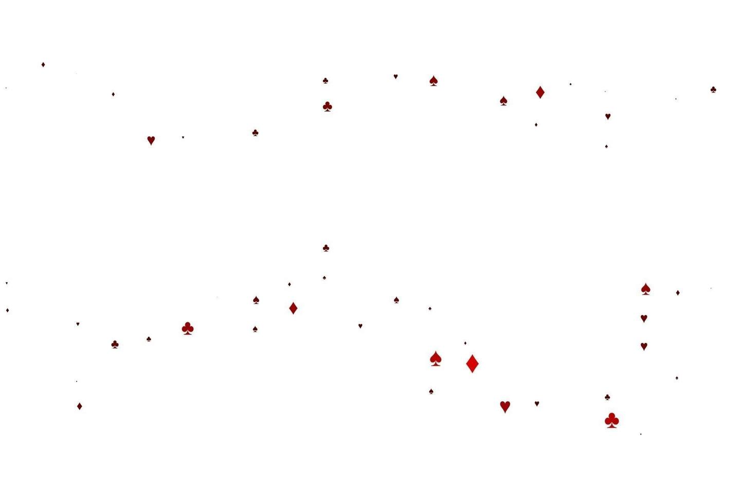 trama vettoriale rosso chiaro con carte da gioco.