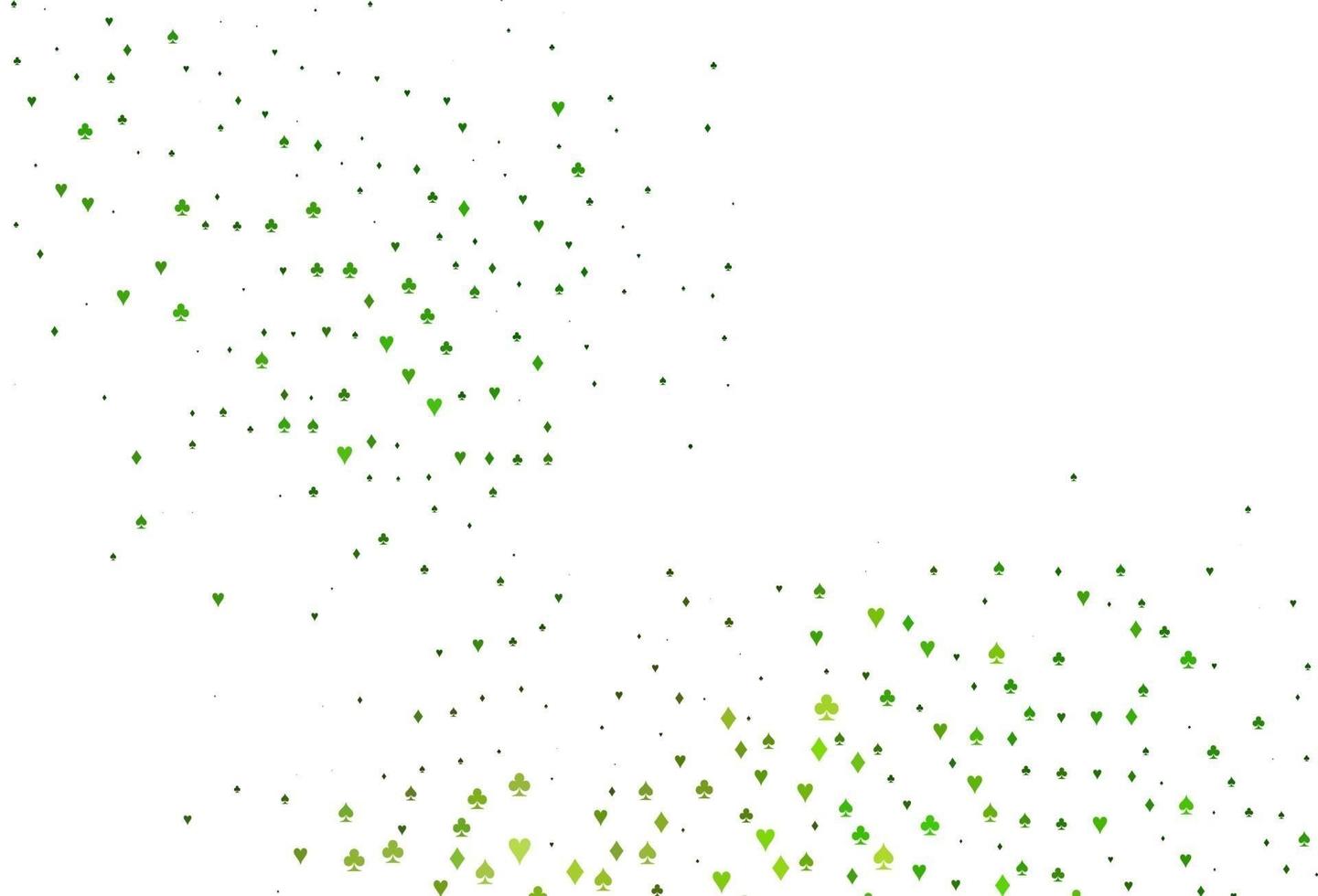modello vettoriale verde chiaro con il simbolo delle carte.