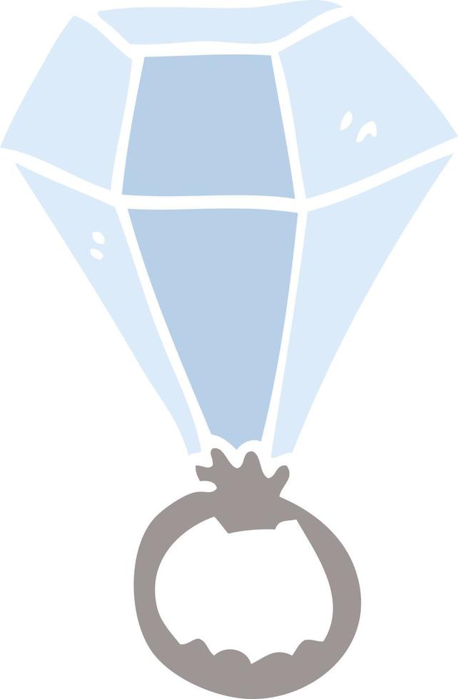 cartone animato scarabocchio diamante squillare vettore
