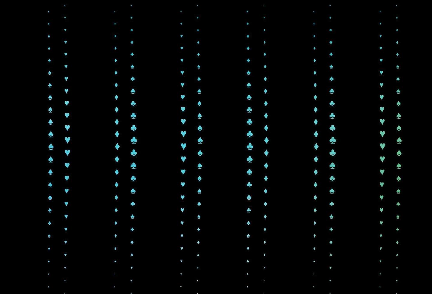 modello vettoriale blu scuro, verde con il simbolo delle carte.