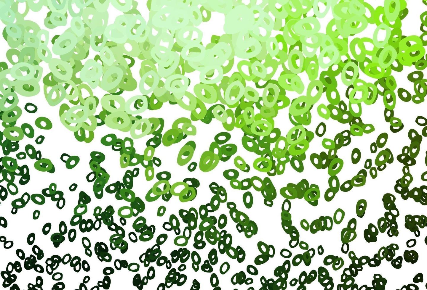 layout vettoriale verde chiaro con forme circolari.