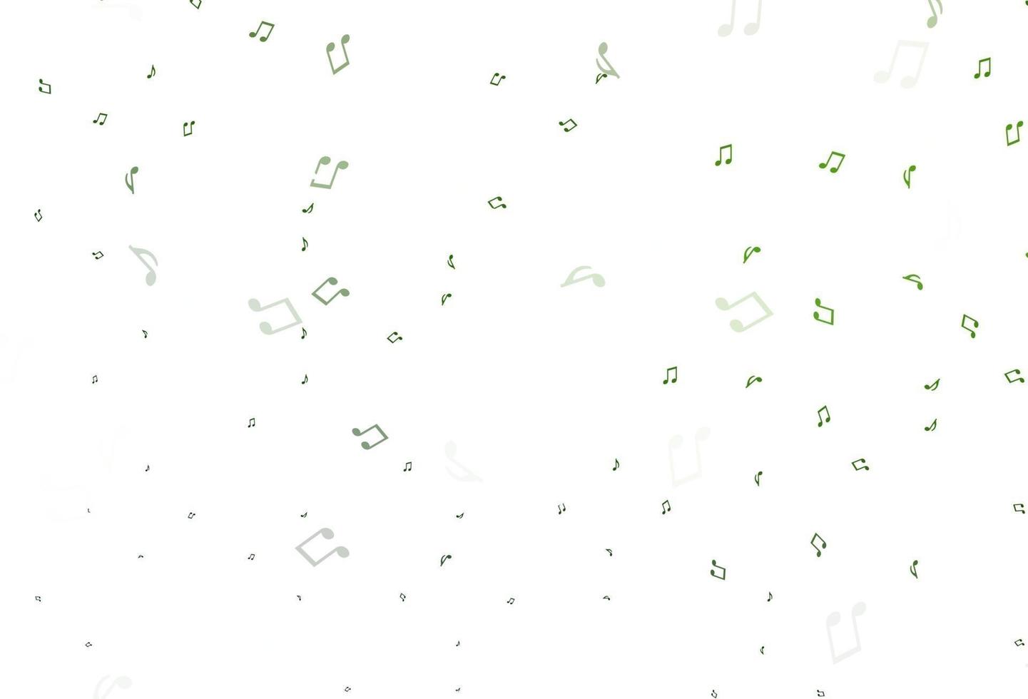 texture vettoriale verde chiaro con note musicali.