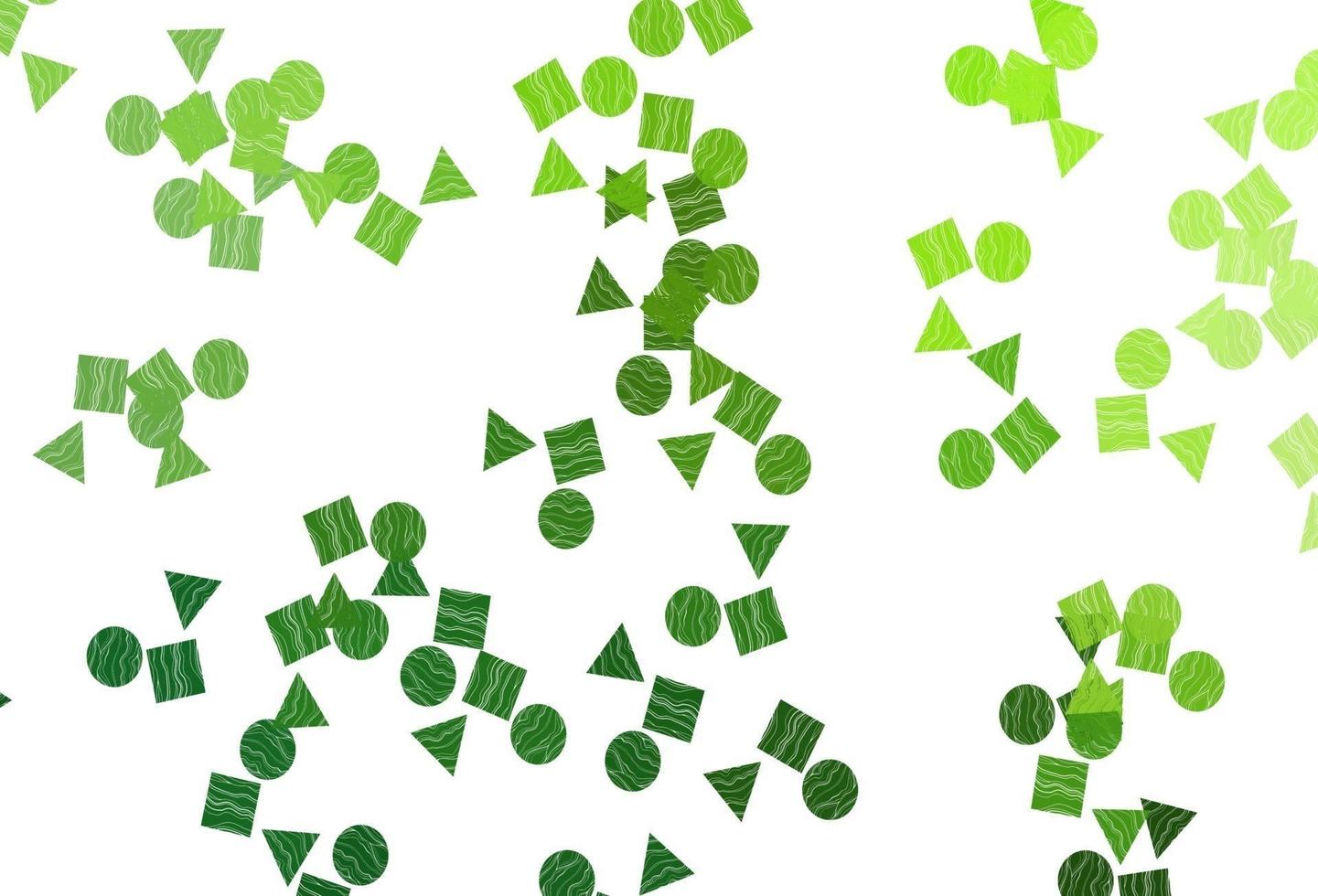 texture vettoriale verde chiaro in stile poli con cerchi, cubi.