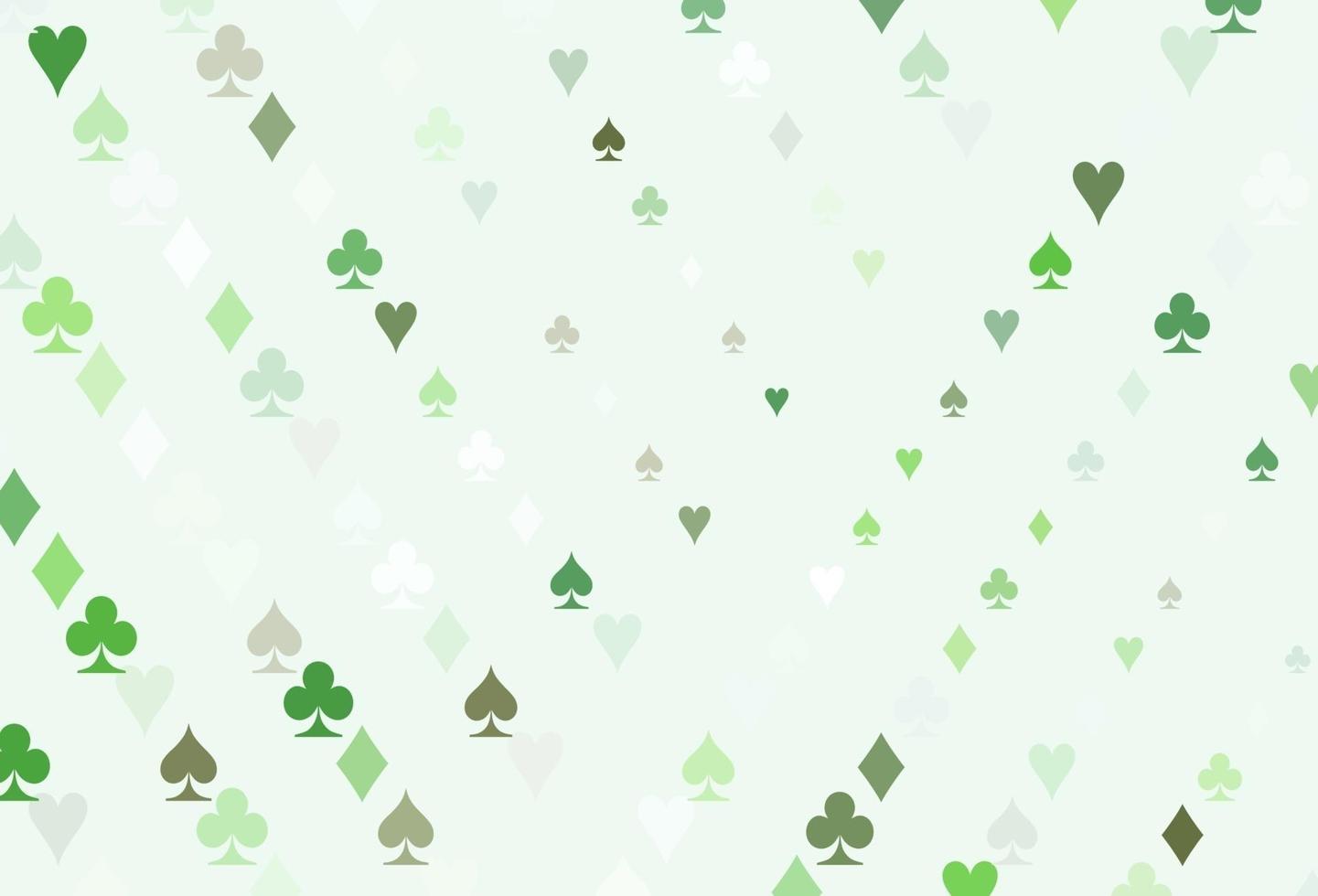 modello vettoriale verde chiaro con il simbolo delle carte.